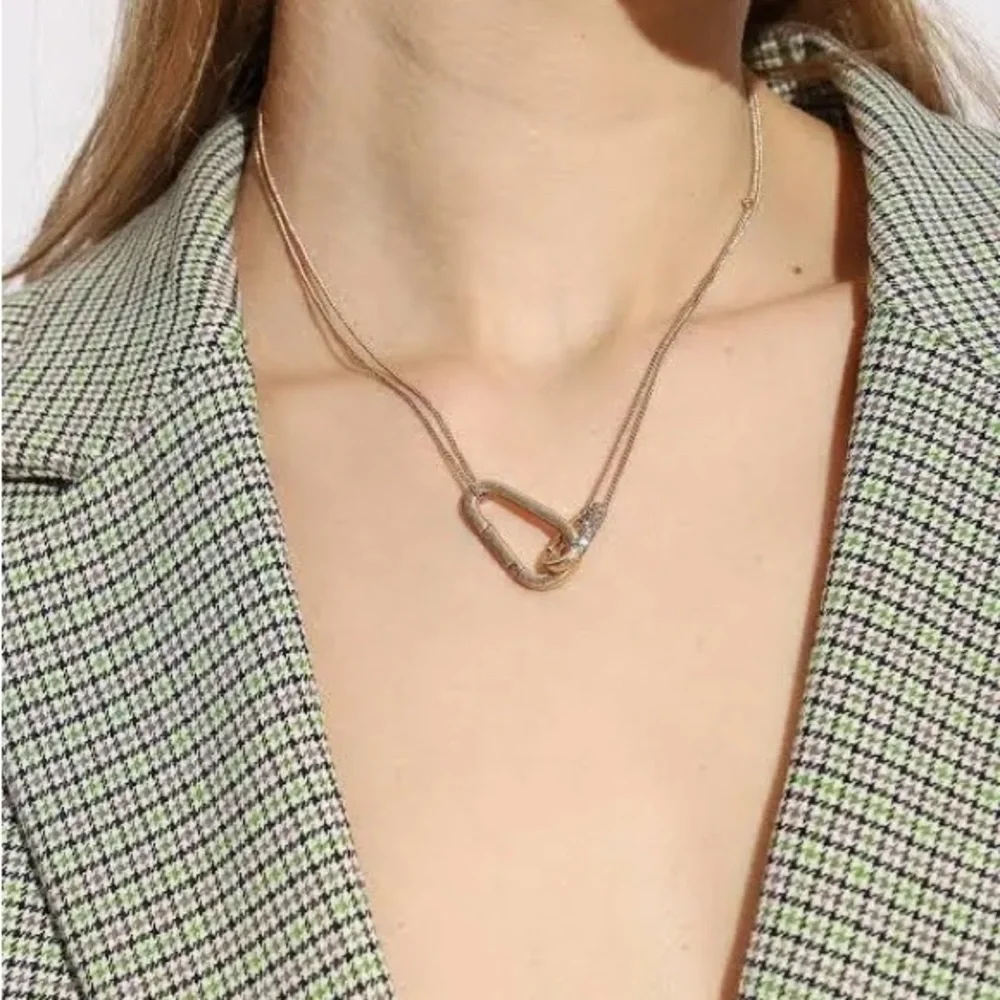 Allsaints Double Carabiner Necklace - Picture 3 of 5